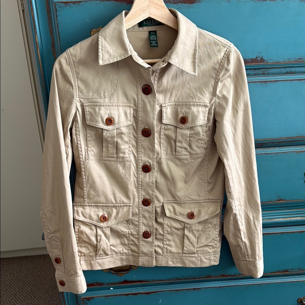 Ralph Lauren Petite Safari Jacket Size S Missing Belt